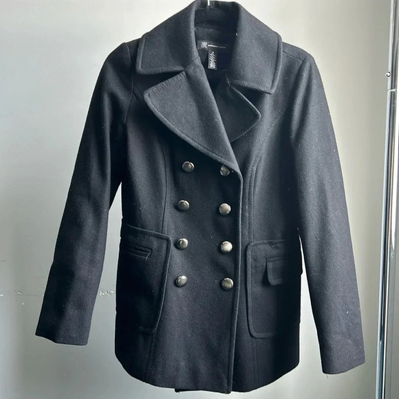 INC International Concepts Double Breasted Wool Coat | Wool Jacket | Pea Coat - Picture 1 of 10
